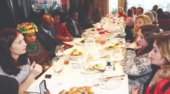 Angel of Hope patron First Lady Dr Auxillia Mnangagwa and her delegation during a working lunch with Women’s Success International Association in Moscow, Russia