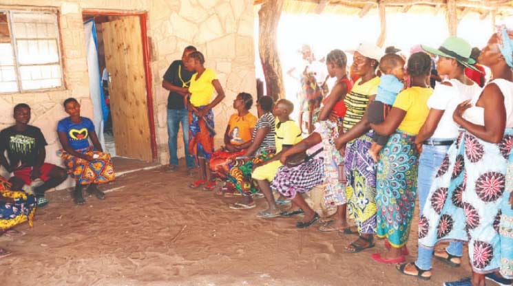 Kanyemba residents queue for free medical attention from Angel of Hope Foundation medical outreach team through an initiative by First Lady Dr Auxillia Mnangagwa to ensure the villagers are in good health recently