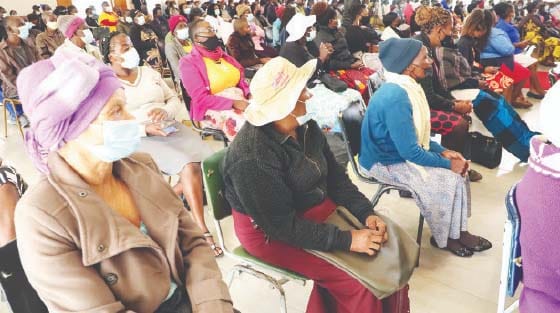 Beneficiaries of the Angel of Hope Foundation and ZOU partnership follow proceedings during the launch in Bulawayo yesterday.