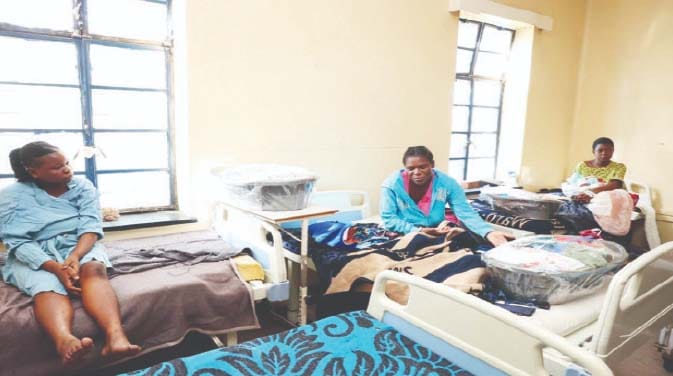 Some of the mothers who received new born baby kits from First Lady Dr Auxillia Mnangagwa in Harare on Christmas day. Pictures: John Manzongo