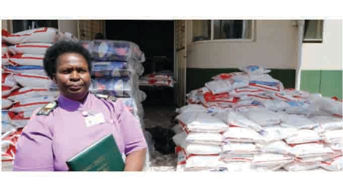 United Bulawayo Hospitals Public Relations Officer Nobuhle Thaka thanked Health Ambassador First Lady Dr Auxillia Mnangagwa for the mealie-meal and rice she donated to hospitals in Bulawayo