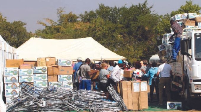 Some of the medical equipment, medicines, clothes, toiletries and many other things sourced by Angel of Hope Foundation from its partners for the medical outreach in Mashonaland East.