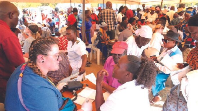 Thousands of people are checked and treated for ailments by American doctors and nurses who were invited by Angel of Hope Foundation patron First Lady Dr Auxillia Mnangagwa for medical outreach in Mashonaland East