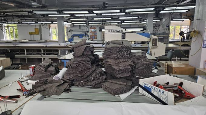 World class fabric made from Mirano wool using highly mechanised processes at Kamvol textile company in Belarus on Monday.