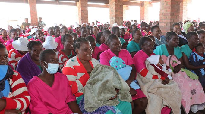 Incarcerated mothers with their babies share lighter moments during their interactive session with First Lady Dr Auxillia Mnangagwa at Chikurubi Female prison