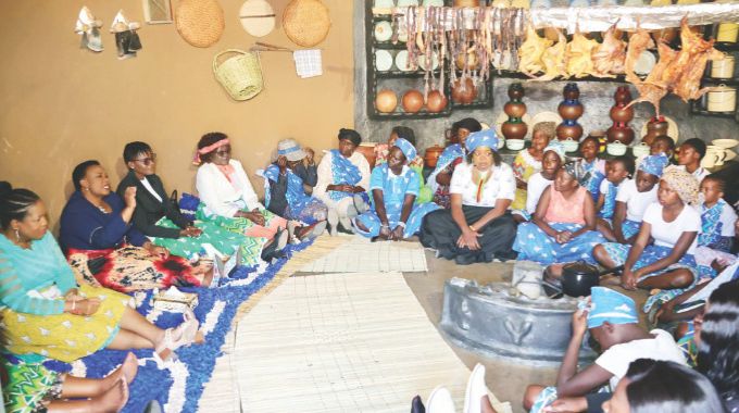 First Lady hosts first Gota/Nhanga/Ixhiba session at Heritage Village at the newly-constructed Heritage Village in Harare.