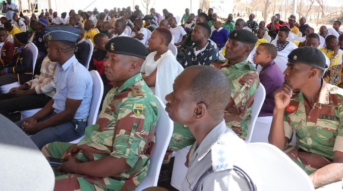 Career guidance resource persons who were invited by First Lady Dr Auxillia Mnangagwa to educate boys on the academic and physical expectations of different professions during the First Lady’s national boys camp.