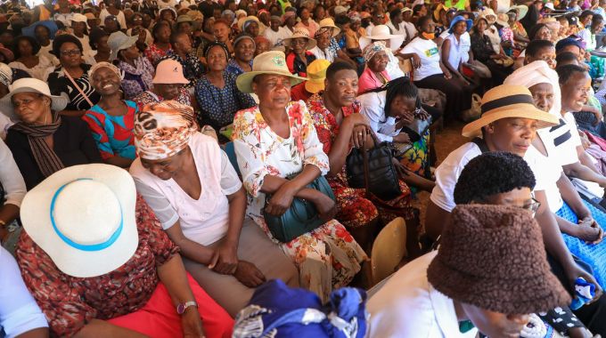 Part of widows from Matabeleland North, Matabeleland South and Bulawayo Provinces follow proceedings during the launch of First Lady’s Widows Association in Bulawayo