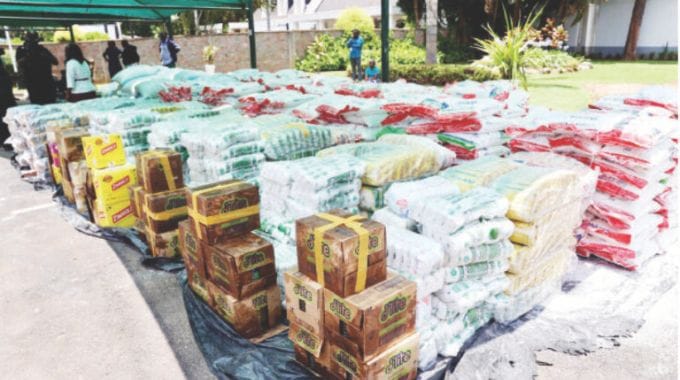 Part of the Christmas hampers which were donated by Angel of Hope Foundation patron First Lady Dr Auxillia Mnangagwa to children’s homes in Matabeleland North, Matabeleland South, Bulawayo, Midlands, Manicaland and Masvingo.