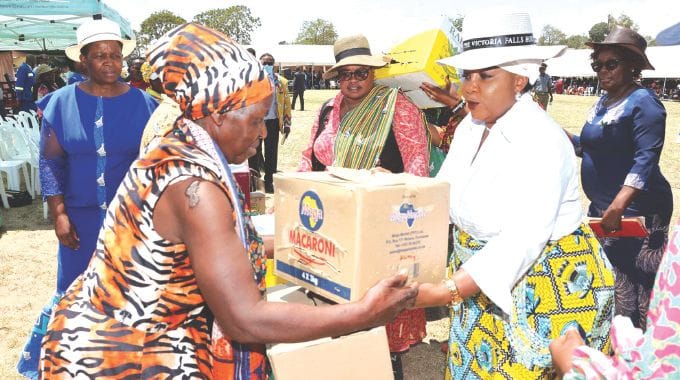 First Lady launches Poultry4 Vanambuya Scheme, handing over 5 500 free range chickens that will benefit hundreds of elderly women.