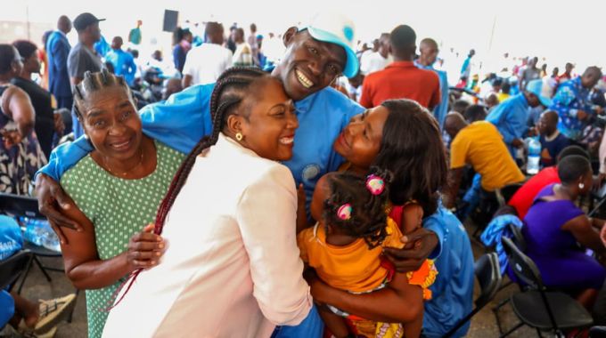An emotional moment as parents and guardians hug their transformed children, patients at Angel of Hope Drug Rehabilitation Centre yesterday