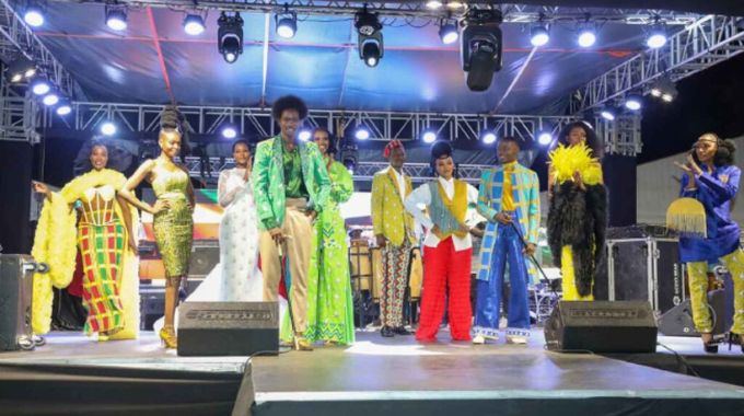 Models showcase stunning creations crafted from the national fabric by local designers such as Ivhu Tribe, Zarguesia, Tendayi Mazhinye and Albert Jeyacheya during a vibrant fashion show that was part of the Cultural Gastronomic Dinner at State House in Harare on Friday night.