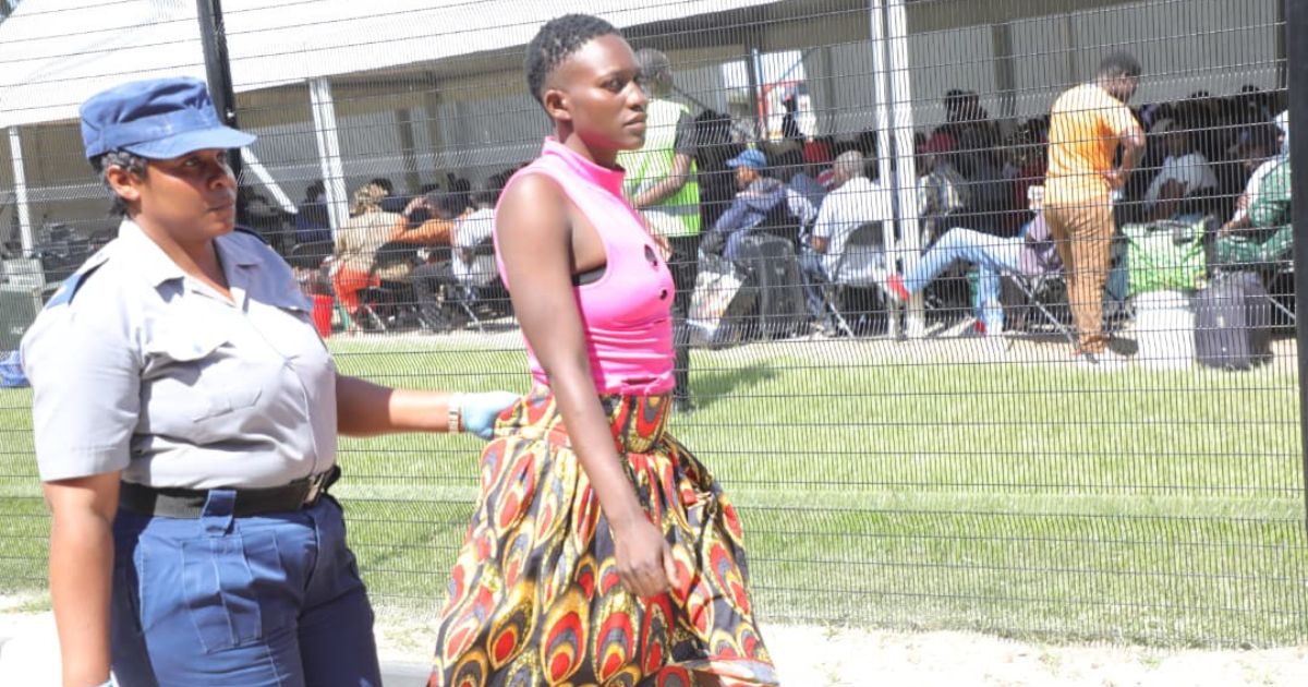 A girl under the influence of drugs being admitted to Angel of Hope Drug Rehabilitation Centre at Stodart Hall in Mbare, Harare on Friday