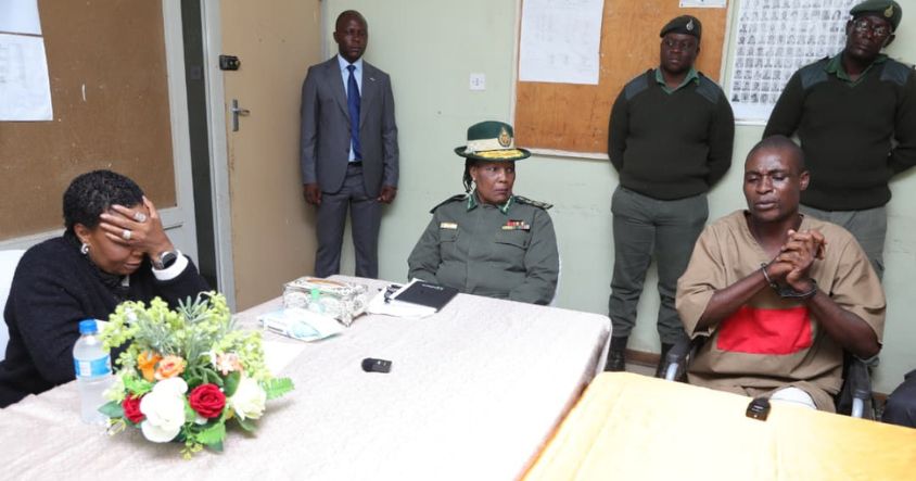 First Lady Dr Auxillia Mnangagwa expresses shock as Guruve serial murder suspect Anymore Zvitsva recounts his ordeal at Chikurubi Maximum Prison in Harare