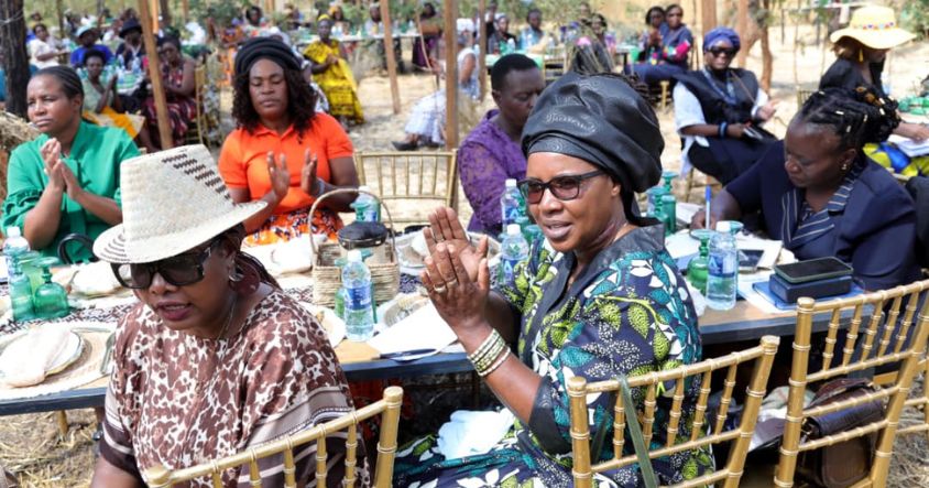 Some of the women who attended Zimbabwe Legacy Empowerment establishment follow proceedings at Baradzanwa Cultural Village in Mazowe