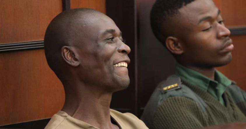 Anymore Zvitsva smiles as the magistrate delivers judgment at the Rotten Row Magistrates Court