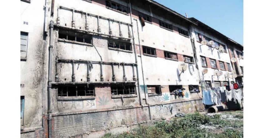 One of the old flats at Matapi Flats in Mbare, before rehabilitation works.