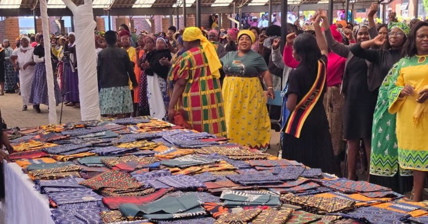 Some of the doeks and zambias distributed to elderly women as part of the First Lady’s Doek and Zambia Drive initiative