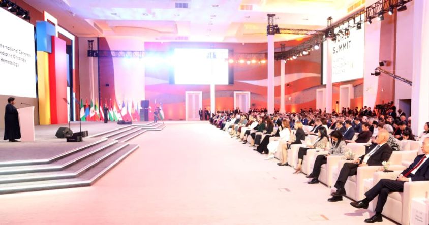 First Lady Dr Auxillia Mnangagwa addresses fellow First Ladies and dignitaries during the World Summit on Children’s Well-being in Samarkand, Uzbekistan